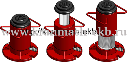 Домкраты грузовые с фиксирующей гайкой ДГ200П50Г