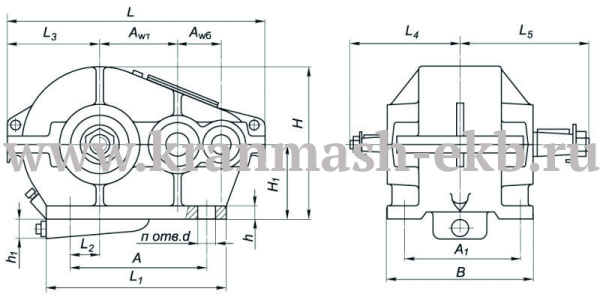 Редуктор Ц2 1000