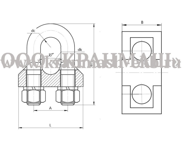 Канатные зажимы ОСТ 24.090.51-86 исп.1