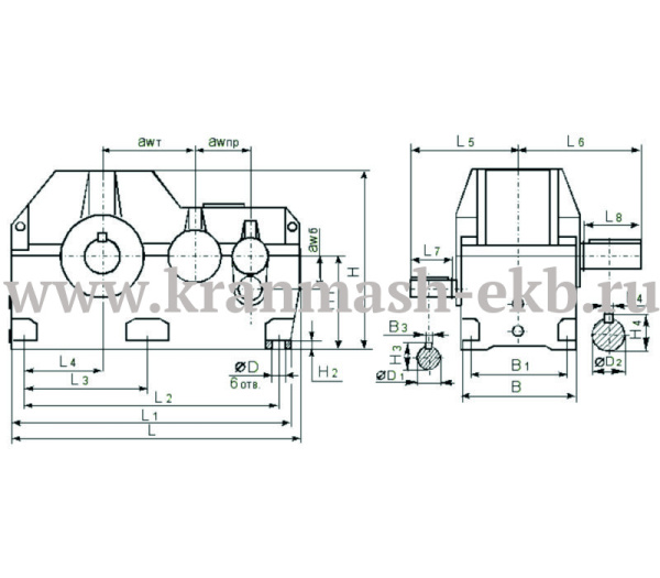 Редуктор 1Ц3Н 450
